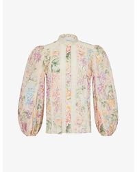 Zimmermann - Halliday Floral-print Cotton Shirt - Lyst