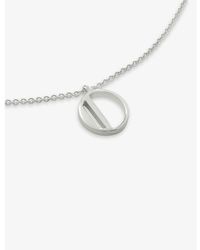 Monica Vinader - O Letter-Charm Sterling- Pendant Necklace - Lyst