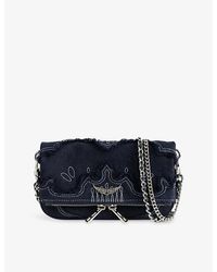 Zadig & Voltaire - Rock Mini Denim Shoulder Bag - Lyst
