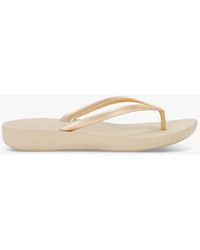 Fitflop - Iqushion Branded Rubber Flip Flops - Lyst