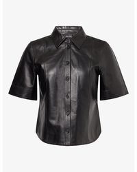 ME+EM - Luxe Straight Leather Shirt - Lyst