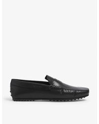 Tod's - City Penny Loafer Leather Driving Shoes - Lyst