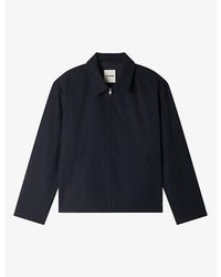 Sandro - Minimalist Zip-Up Wool-Blend Jacket - Lyst