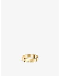 Cartier - C De 4Mm 18Ct- And 0.03 Brilliant-Cut Diamond Wedding Ring - Lyst