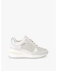 Carvela Kurt Geiger - High Rise Pearl Faux-Leather Trainers - Lyst