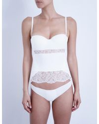 Womens Clothing Lingerie Corsets and bustier tops Corsets & Suspenders in White La Perla Lace Bustiers 
