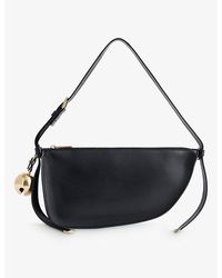 Burberry - Shield Metallic-charm Leather Shoulder Bag - Lyst