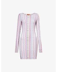 Missoni - Long-Sleeves Zig-Zag Mesh Cover-Up - Lyst