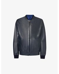Corneliani - Vy Reversible Stand-collar Regular-fit Leather Jacket - Lyst