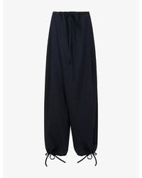 Marni - Wide-Leg Drawstring Wool Trousers - Lyst