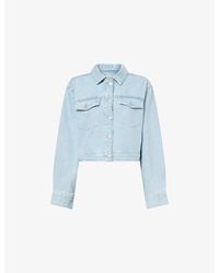 PAIGE - Michele Cropped Denim Jacket - Lyst