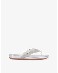Carvela Kurt Geiger - Riviera Jewel Embellished Woven Sandals - Lyst