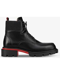 Christian Louboutin - Our Walk Leather Ankle Boots - Lyst