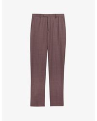 Ted Baker - Byront Slim-fit Straight-leg Wool Trousers - Lyst
