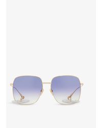Gucci - gg1031s Square-frame Metal Sunglasses - Lyst
