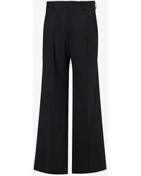 Etro - Wide-leg Relaxed-fit Stretch-wool Trousers - Lyst