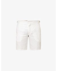 Orlebar Brown - Norwich Two-Slip-Pockets Mid-Rise Regular-Fit Linen Shorts - Lyst