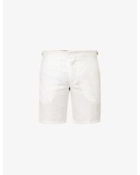 Orlebar Brown - Norwich Two-Slip-Pockets Mid-Rise Regular-Fit Linen Shorts - Lyst