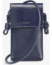 Aspinal of London - Ella Grained-leather Cross-body Phone Case - Lyst