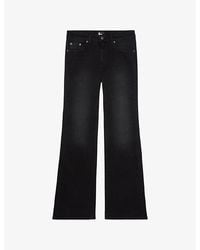 The Kooples - Regular-Fit Flared-Leg High-Rise Stretch-Denim Jeans - Lyst