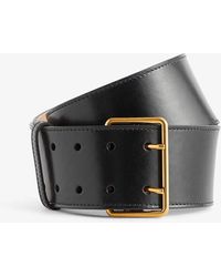 Alexander McQueen - Military Square-buckle Leather Belt - Lyst