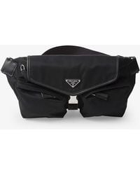 Prada - Re-nylon Recycled-nylon And Leather Shoulder Bag - Lyst