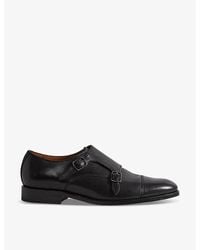Reiss - Amalfi Double-Monk Strap Leather Shoes - Lyst