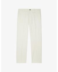 The Kooples - Tapered-Leg Stretch-Cotton Chino Trousers - Lyst