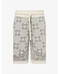 Amiri - Ma Quad Check Mesh Knit Shorts - Lyst