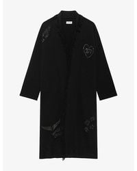 Zadig & Voltaire - Camy Rhinestone-Embellished Wool-Blend Coat - Lyst
