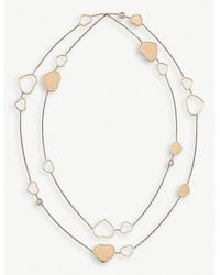 Chopard - X 007 Happy Hearts Golden Hearts 18Ct Rose- And 0.15Ct-Diamond Sautoir Necklace - Lyst