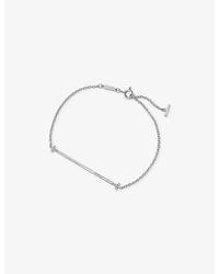 Tiffany & Co. - Tiffany T Smile Small 18Ct- And 0.03Ct Diamonds Bracelet - Lyst