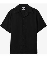 Reiss - Beldi Relaxed-fit Short-sleeve Linen Shirt - Lyst