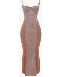 House Of Cb - Bonita Sequin-embellished Stretch-woven Maxi Dress - Lyst