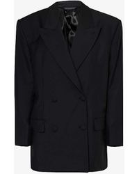 Givenchy - Double-breasted Peak-lapel Wool-blend Blazer - Lyst