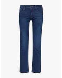 PAIGE - Federal Straight-Leg Slim-Fit Stretch-Denim Jeans - Lyst