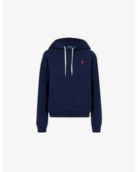 Polo Ralph Lauren - Logo-Embroidery Fleece-Lined Cotton-Blend Jersey Hoody - Lyst