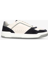 Brunello Cucinelli - Slam Leather And Suede Low-top Trainers - Lyst