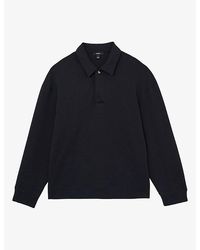 Reiss - Brooks Relaxed-Fit Cotton-Blend Polo Sweatshirt - Lyst