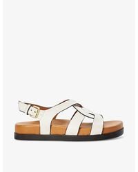Dune - Loupin Cut-out Strappy Leather Sandals - Lyst