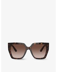 Dolce & Gabbana - Dg4438 Square-frame Tortoiseshell Acetate Sunglasses - Lyst