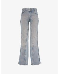 Y. Project - Hook And Eye Flared-leg Mid-rise Jeans - Lyst