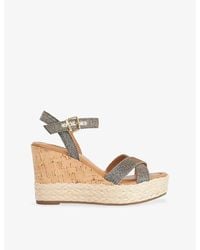 Dune - Kindest Woven Wedge Sandals - Lyst