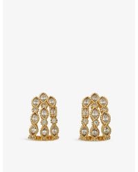 Maje - Rhinestone-embellished Gold-plated Recycled-brass Earrings - Lyst