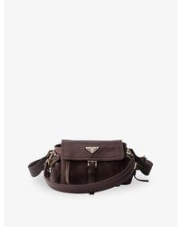 Prada - Explore Mini Leather Top-Handle Bag - Lyst