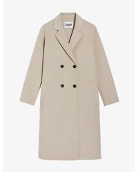 Claudie Pierlot - Galantbis Straight-fit Double-breasted Wool Coat - Lyst