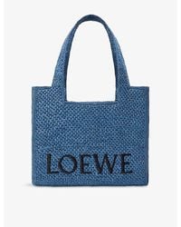 Loewe - X Paula's Ibiza Font Medium Woven Tote Bag - Lyst