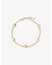 Missoma - Molten Teardrop Multi Charm 18Ct-Plated Stainless-Steel Bracelet - Lyst
