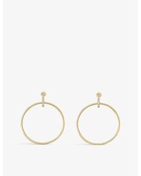 Astley Clarke - Polaris 18ct Yellow Gold-plated Vermeil Sterling-silver And White Sapphire Hoop Earrings - Lyst