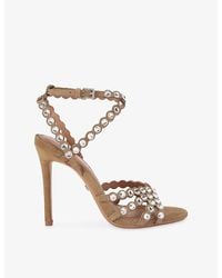 KG by Kurt Geiger - Slideaway Faux-Leather Heeled Sandals - Lyst